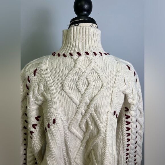 BA&SH
Eba Cable Knit Wool Blend Sweater Size M - Picture 7 of 11